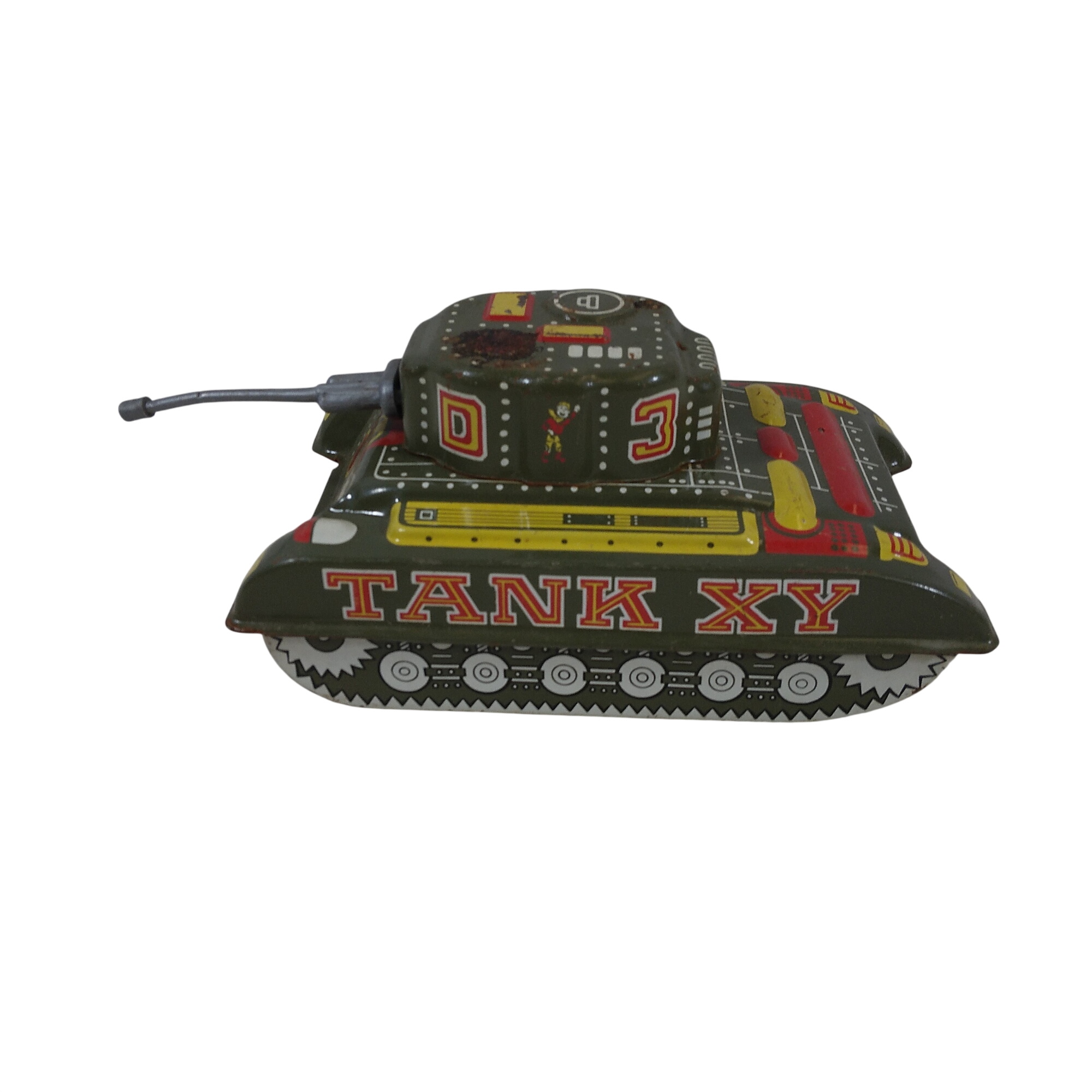 Jouet ancien tank XY FJ en fer Très bon état - 20,00 € Jouet ancien tank XY FJ en fer Très bon état reconditionné disponible sur Label Emmaüs