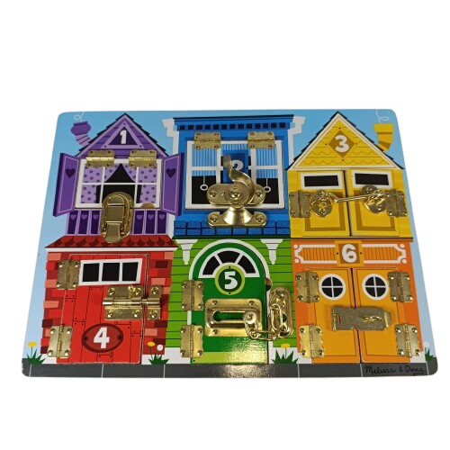 Jouet d'apprentissage Planche à verrous Très bon état - 10,00 € Jouet d'apprentissage Planche à verrous Très bon état reconditionné disponible sur Label Emmaüs