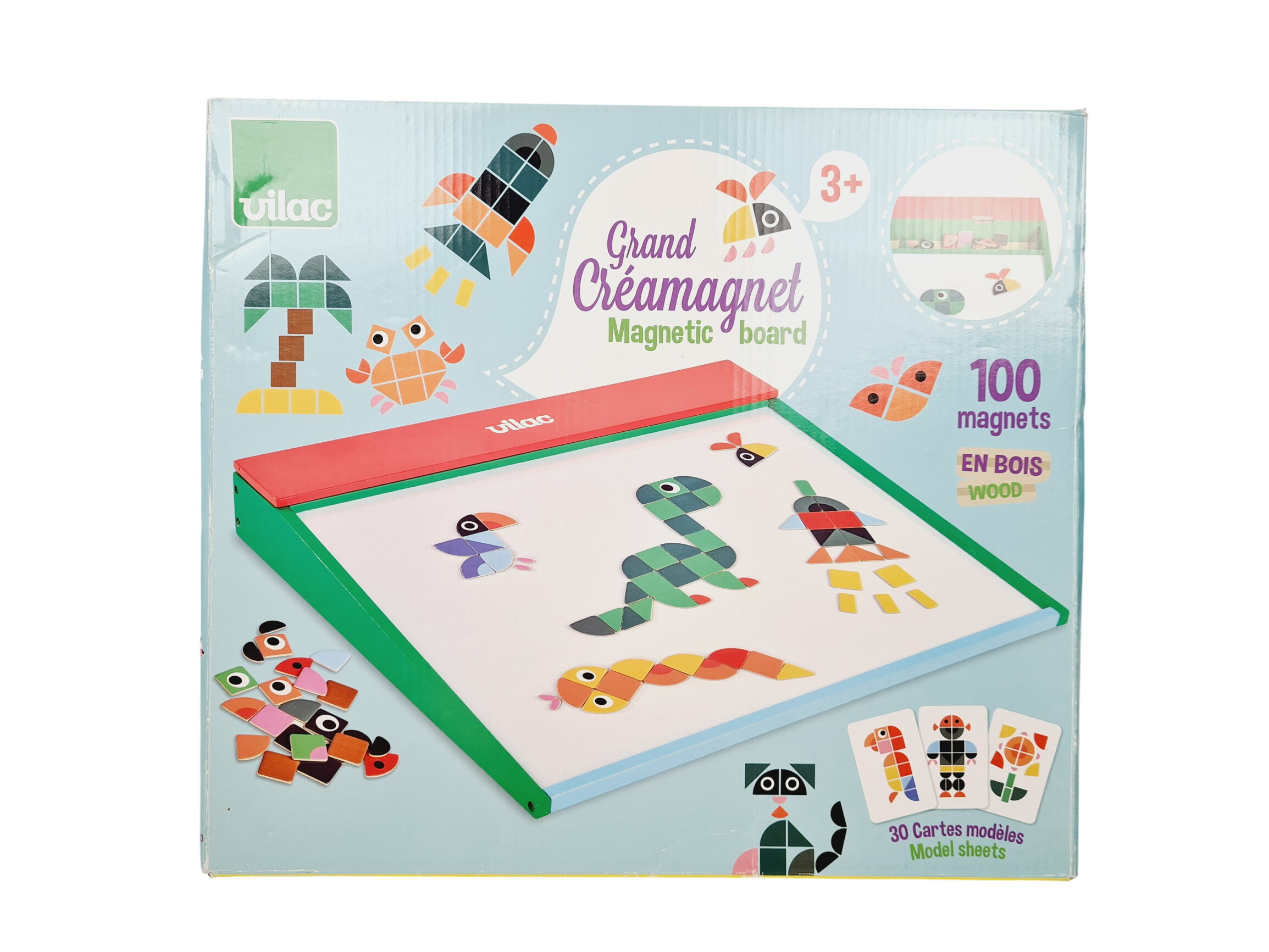 Jouet en bois - Grand CréaMagnet, Magnetic board - Vilac - 3 ans + Bon état - 10,00 € Jouet en bois - Grand CréaMagnet, Magnetic board - Vilac - 3 ans + Bon état reconditionné disponible sur Label Emmaüs