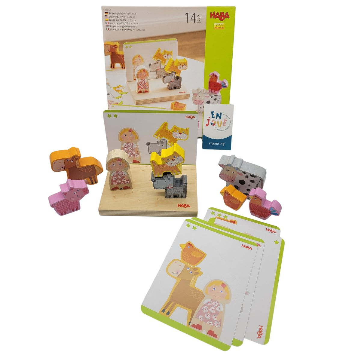 Voir photo 2 de Jouet en bois -Jeu à empiler 3D A la Ferme - Haba - Dès 2 ans. Jouet en bois -Jeu à empiler 3D A la Ferme - Haba - Dès 2 ans. Bon état reconditionné photo 2