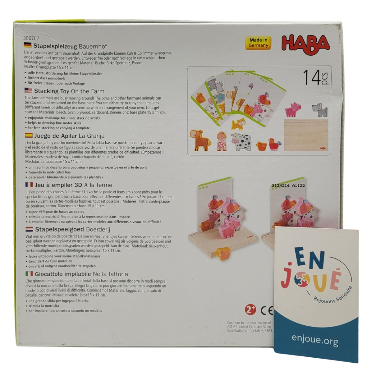 Voir photo 4 de Jouet en bois -Jeu à empiler 3D A la Ferme - Haba - Dès 2 ans. Jouet en bois -Jeu à empiler 3D A la Ferme - Haba - Dès 2 ans. Bon état reconditionné photo 4
