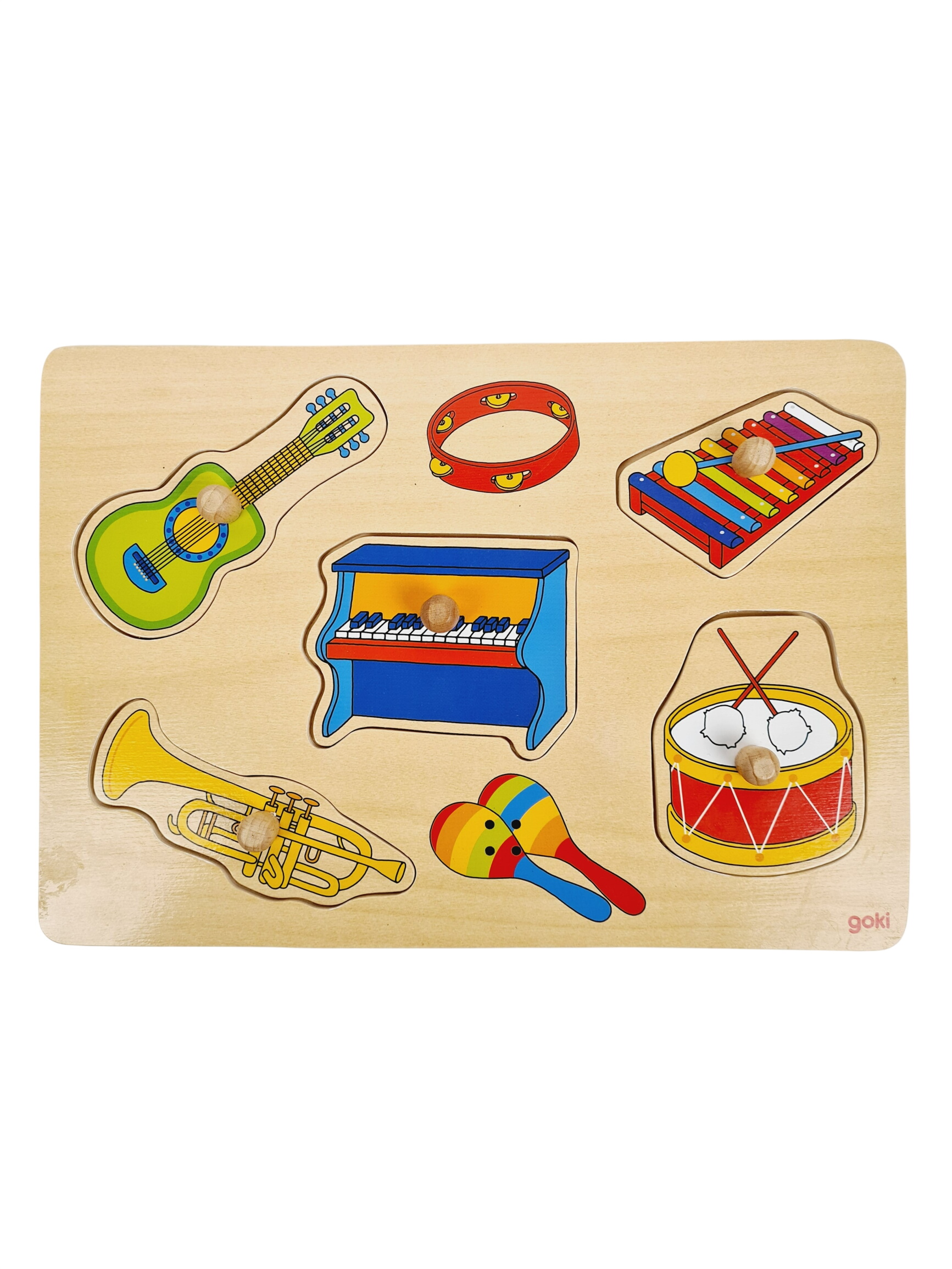 Jouet en bois - Puzzle sonores instruments de musique - Goki - 3 ans + Bon état - 10,00 € Jouet en bois - Puzzle sonores instruments de musique - Goki - 3 ans + Bon état reconditionné disponible sur Label Emmaüs