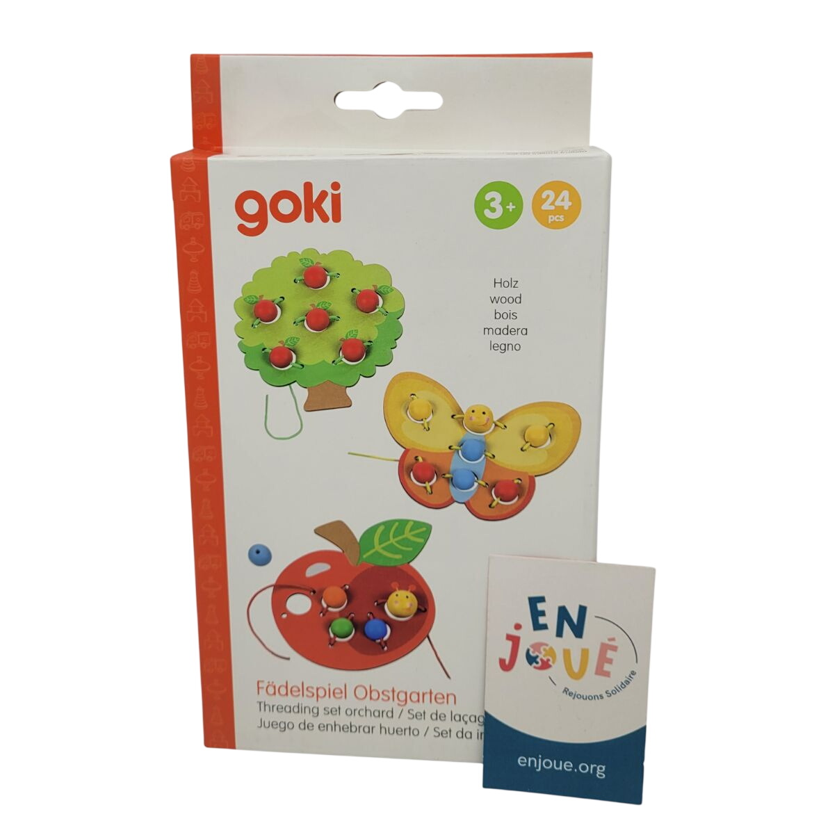 Jouet en bois - Set de lançage Verger - Goki - À partir de 3 ans. Parfait état - 11,00 € Jouet en bois - Set de lançage Verger - Goki - À partir de 3 ans. Parfait état reconditionné disponible sur Label Emmaüs