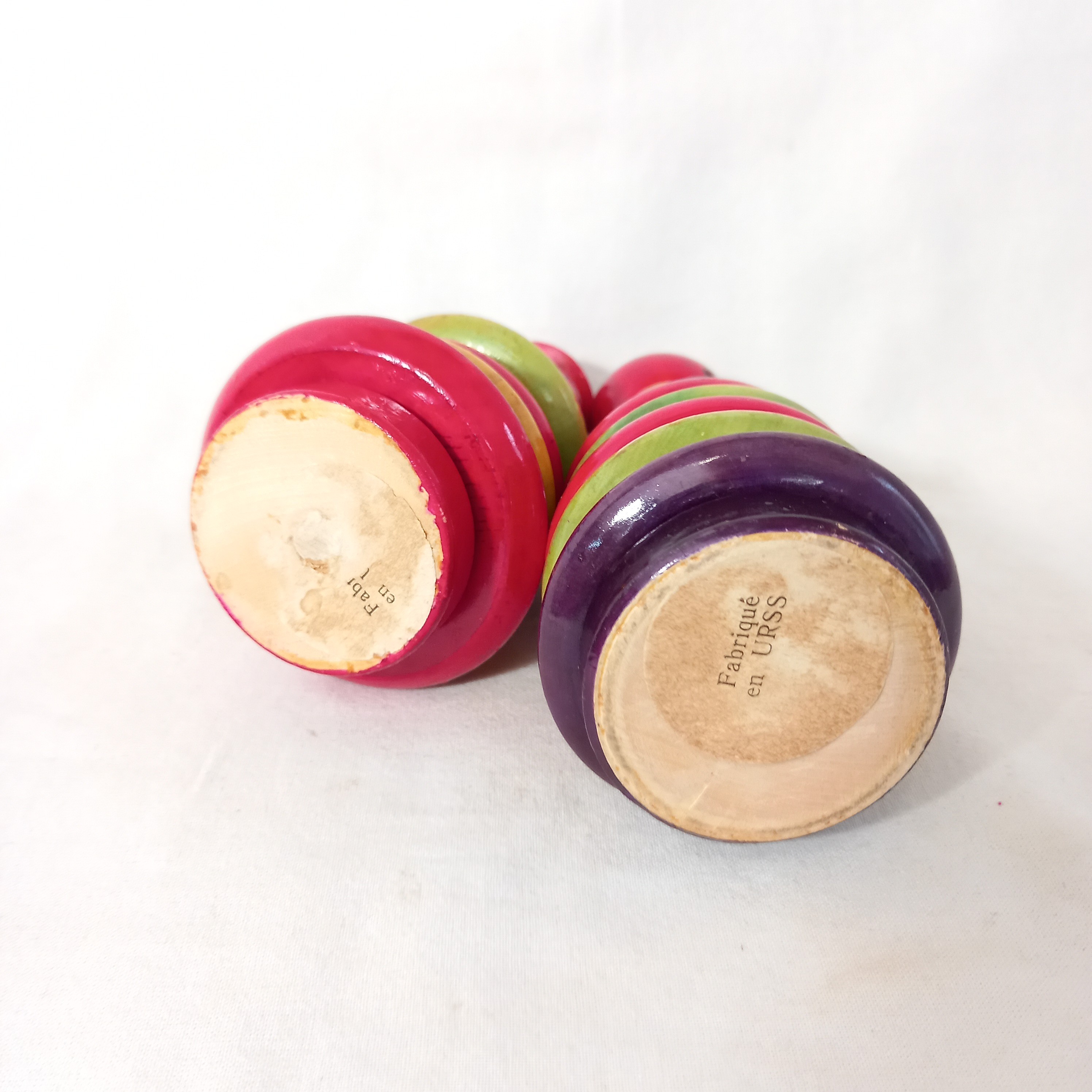 Voir photo 3 de Jouets russes empilables en bois, visage matriochka Jouets russes empilables en bois, visage matriochka Bon état reconditionné photo 3