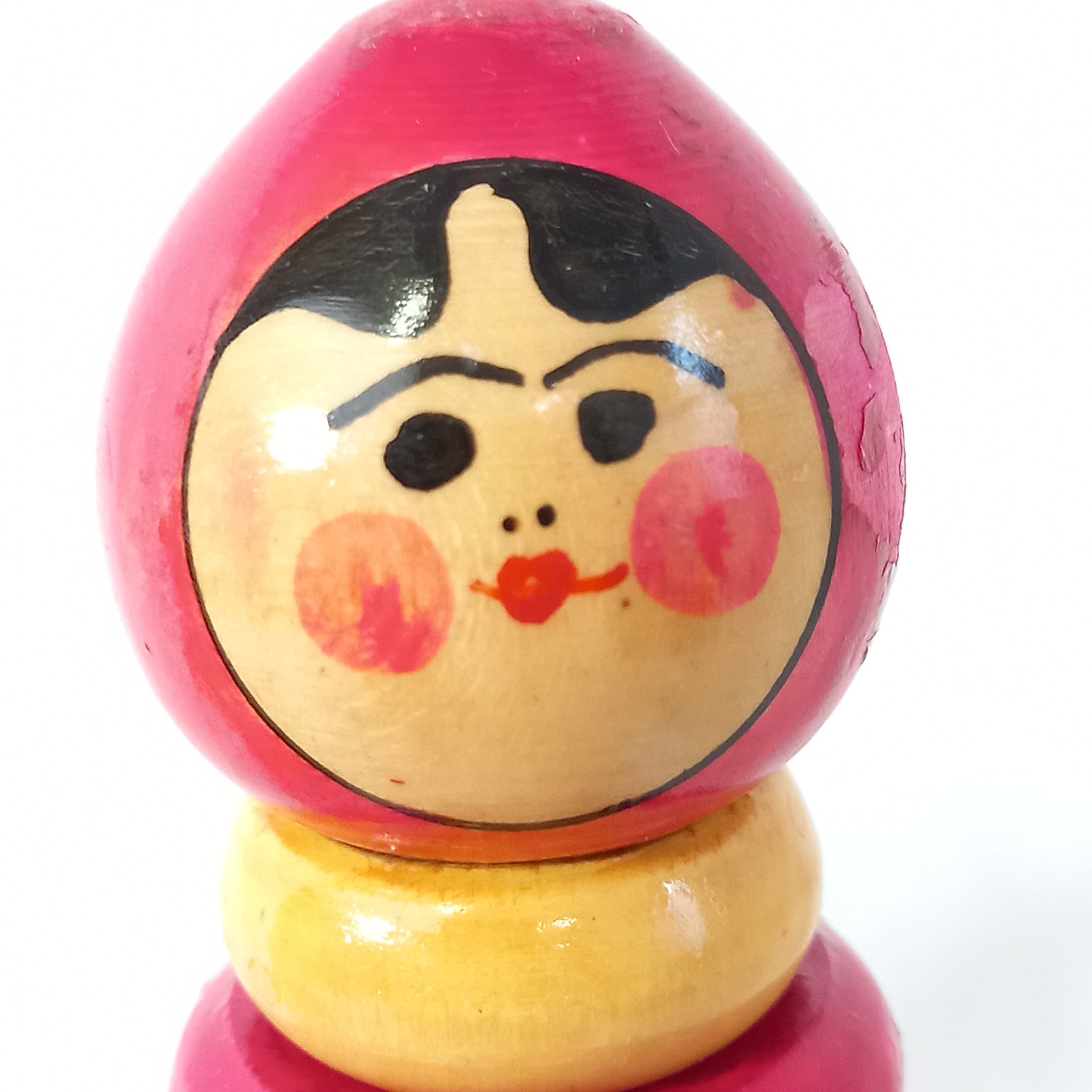 Voir photo 4 de Jouets russes empilables en bois, visage matriochka Jouets russes empilables en bois, visage matriochka Bon état reconditionné photo 4