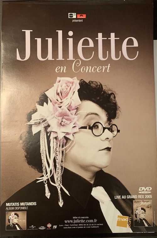 Acheter Juliette - Mutatis Mutandis - En Concert - 40x60cm - Affiche État correct - 11,99 € Juliette - Mutatis Mutandis - En Concert - 40x60cm - Affiche État correct reconditionné disponible sur Fnac