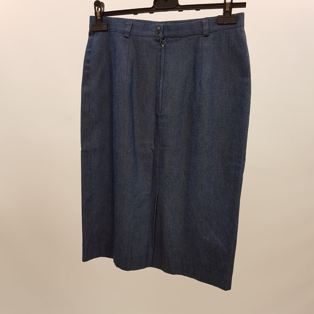 Voir photo 2 de Jupe en toile bleue chiné - HAZAN - Taille 42 Jupe en toile bleue chiné - HAZAN - Taille 42 Très bon état reconditionné photo 2