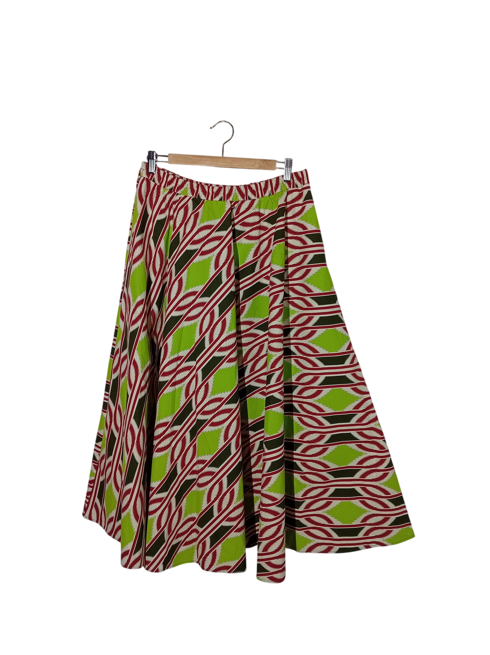 Acheter Jupe Longue Évasée Niu À Motifs Géométriques L (T5997) Parfait état - 44,00 € Jupe Longue Évasée Niu À Motifs Géométriques L (T5997) Parfait état reconditionné disponible sur Label Emmaüs