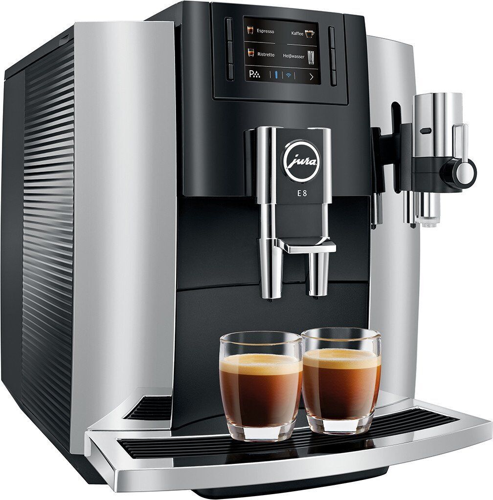 Jura E8 2018 chromé argent/noir Bon état Jura reconditionné disponible sur Refurbed | Dero