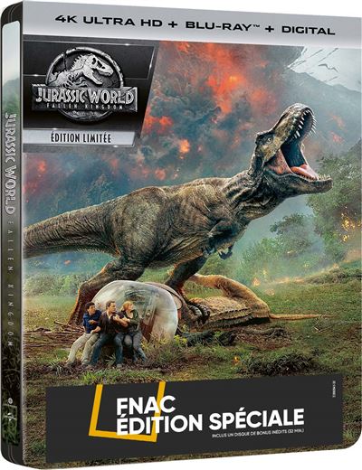 Jurassic World : Fallen Kingdom SteelBook® Édition Spéciale Fnac Blu-ray 4K Ultra HD État correct reconditionné disponible sur Fnac