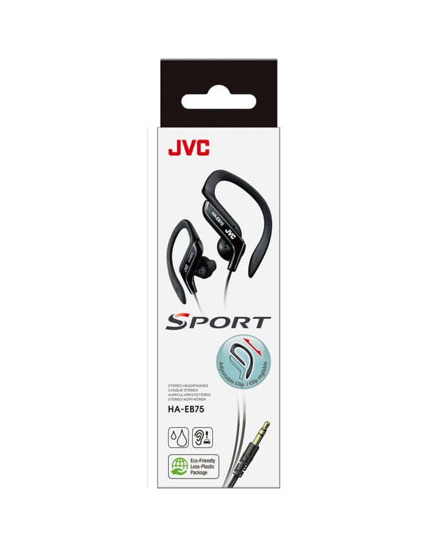 JVC HA-EB75 Casques Avec fil Crochets auriculaires, Ecouteurs Musique Noir - Excellent état Parfait état JVC reconditionné photo 2 | Dero