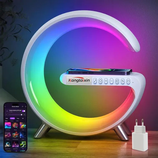 Kangtaixin Veilleuse Avec Chargeur Sans Fil, Style G - Lampe De Chevet, App Control Smart Rgb Color Changing Ambient Light, Lampe D'ambiance Pour La Chambre À Coucher Pour L'alimentation Nocturne Bon état reconditionné disponible sur Rakuten