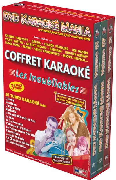 Acheter Karaoké Mania Les Inoubliables Coffret DVD État correct - 27,68 € | Dero Karaoké Mania Les Inoubliables Coffret DVD État correct reconditionné disponible sur Fnac | Dero