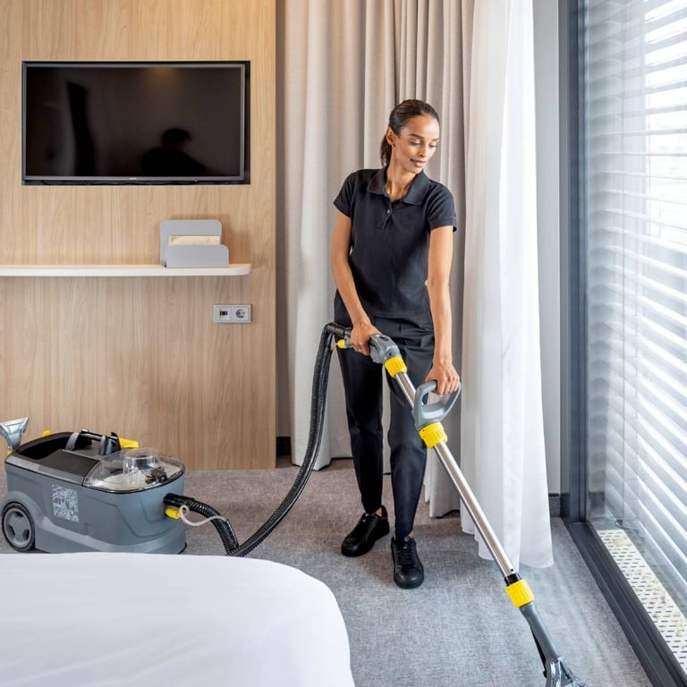 Kärcher 4039784917088 machine de nettoyage de tapis Marcher derrière Humide Noir, Jaune - Très bon état Très bon état Kärcher reconditionné photo 3 | Dero