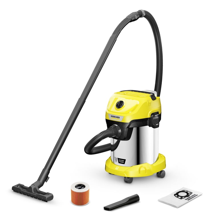 Kärcher WD 3-18 S 17 L Aspirateur sans sac Sec&humide 225 W Sans sac - Excellent état Parfait état Kärcher reconditionné disponible sur Pixmania