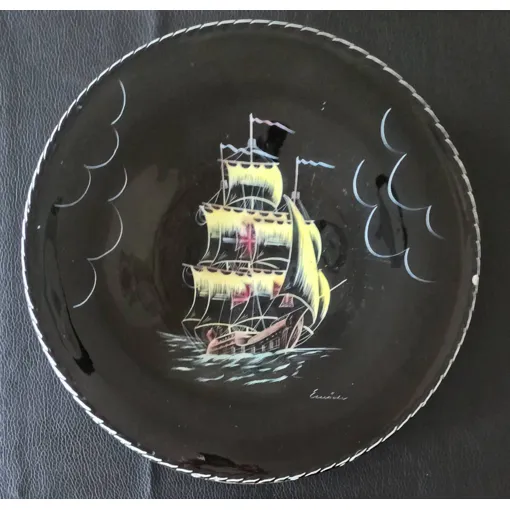 Kerina Monaco - Plat / Coupe En Céramique - 1950 (Vintage) - Thème Bateau Voilier Bon état reconditionné disponible sur Rakuten