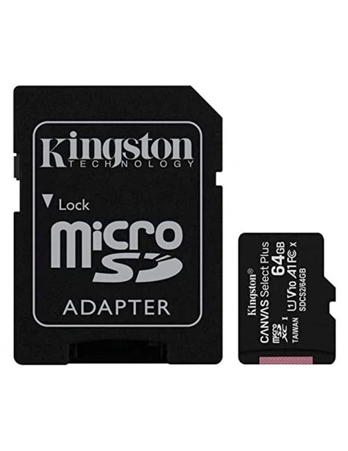 Kingston Canvas Select - Carte mémoire flash (adaptateur microSDXC vers SD inclus(e)) - 64 Go - UHS-I U1 / Class10 - microSDXC UHS-I État correct - 15,99 € Kingston Canvas Select - Carte mémoire flash (adaptateur microSDXC vers SD inclus(e)) - 64 Go - UHS-I U1 / Class10 - microSDXC UHS-I État correct Kingston Technology reconditionné disponible sur Fnac