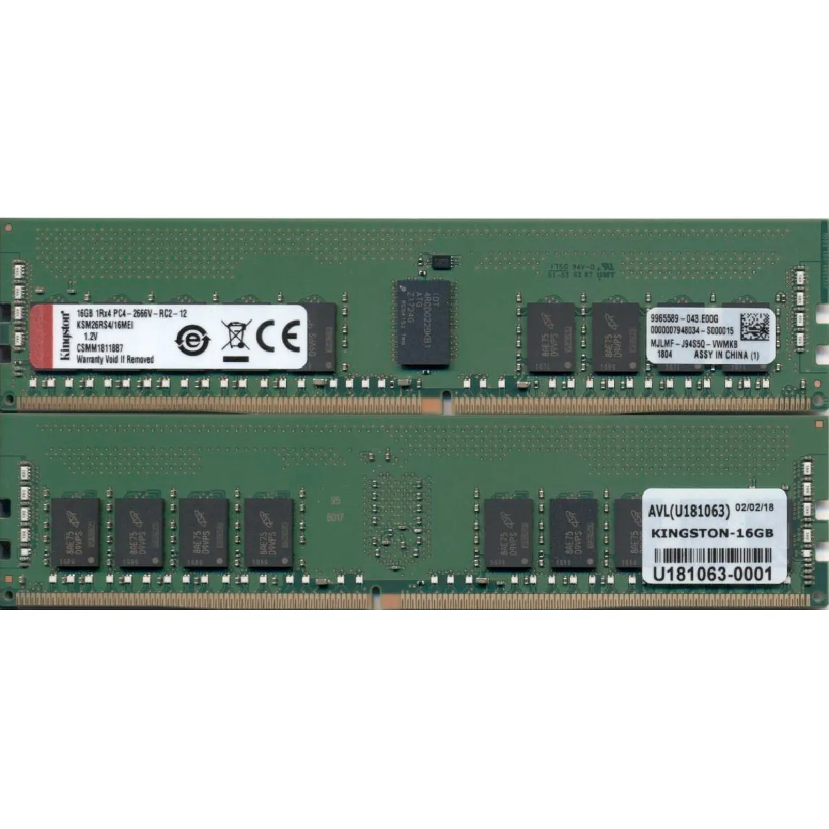 Kingston KSM26RS4/16MEI 16Go 2666MHz DDR4 État correct - 169,00 € Kingston KSM26RS4/16MEI 16Go 2666MHz DDR4 État correct Kingston reconditionné disponible sur Rue du Commerce Seconde Vie