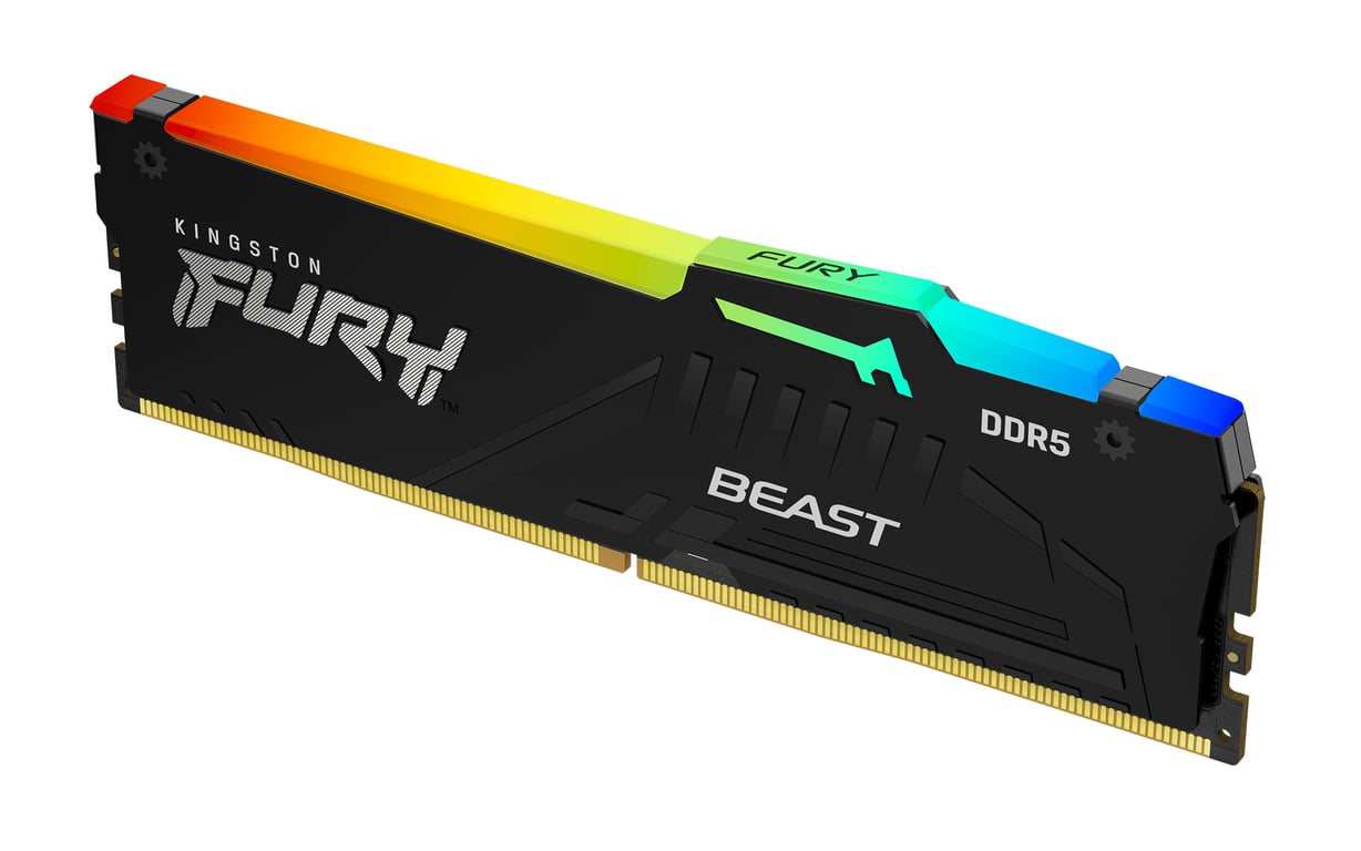 Kingston Technology FURY Beast 16GB 6000MT/s DDR5 CL30 DIMM RGB EXPO - Très bon état Très bon état Kingston reconditionné disponible sur Pixmania