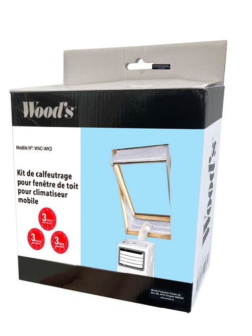 Kit de calfeutrage Wood's WAC-WKS2 pour fenêtre de toit pour climatiseur mobile Blanc et argent État correct reconditionné disponible sur Fnac