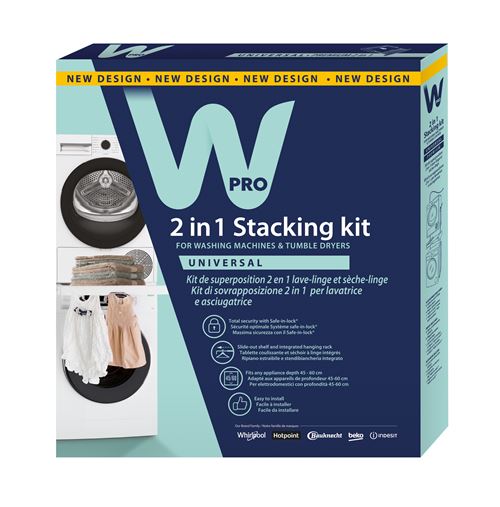 Kit de superposition WPRO SKPN101 Blanc État correct Whirlpool reconditionné disponible sur Fnac