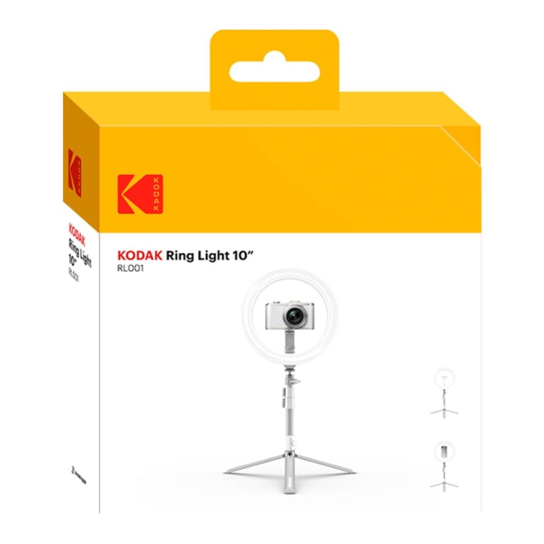 Kit Vlogging avec Anneau Lumineux 10  Blanc - Excellent état Parfait état Kodak reconditionné photo 2 | Dero