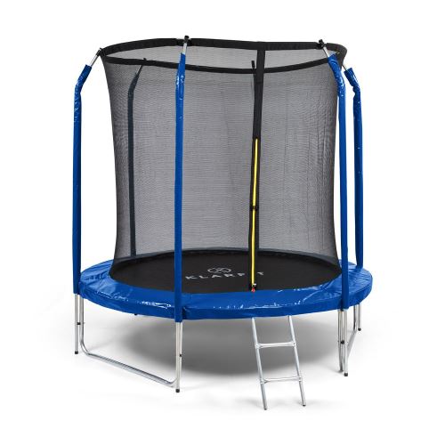Klarfit Jumpstarter Trampoline de jardin Ø 2,5m - Filet de sécurité - Surface de saut 1,95 m - Bleu État correct Klarfit reconditionné disponible sur Fnac