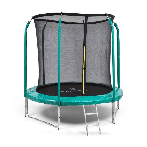 Klarfit Jumpstarter Trampoline de jardin Ø 2,5m - Filet de sécurité - Surface de saut 1,95 m - Vert État correct Klarfit reconditionné disponible sur Fnac