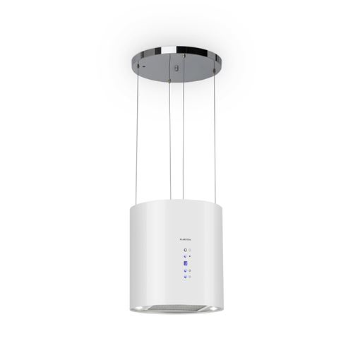 Klarstein Barett - Hotte - hotte îlot - largeur : 35 cm - profondeur : 35 cm - recyclage - blanc État correct Klarstein reconditionné disponible sur Fnac