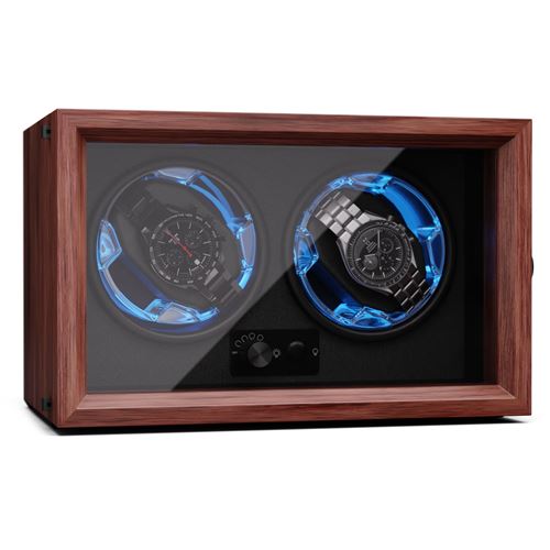 Klarstein Brienz 2 remontoir de montre 2 montres 4 modes aspect bois éclairage Marron État correct N/A reconditionné disponible sur Fnac