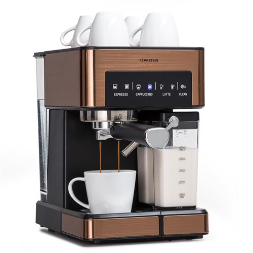 Klarstein Cafetière, Mousseur de Lait, Machine à Café et Machines à Expresso 20 Bar, 1350W État correct N/A reconditionné disponible sur Fnac