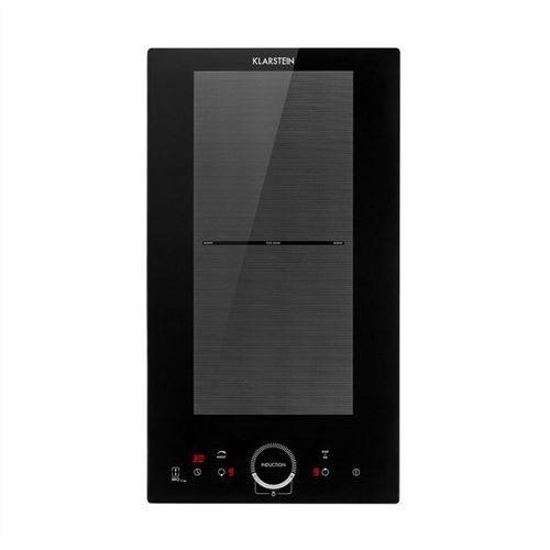 Klarstein Delicatessa - Table de cuisson à induction - 2 plaques de cuisson - Niche - largeur : 26.8 cm - profondeur : 50 cm - noir État correct Klarstein reconditionné disponible sur Fnac