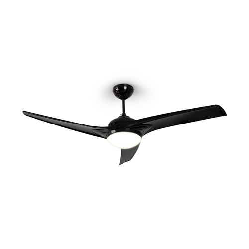 Klarstein Figo Ventilateur de plafond Ø 52 (132 cm) - Plafonnier réversible - 3 vitesses - 55W - noir État correct Klarstein reconditionné disponible sur Fnac | Dero