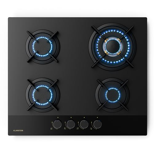 Klarstein Goldflame Nano Plaque de cuisson gaz 4 brûleurs en laiton 8 kW Table de cuisson à gaz GPL/Gaz naturel État correct reconditionné disponible sur Fnac