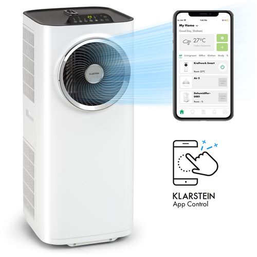 Klarstein Kraftwerk Smart 10K climatiseur mobile 10000 BTU/2,9 kW blanc État correct Klarstein reconditionné disponible sur Fnac