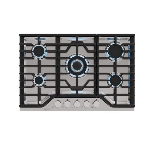 Klarstein Turbocast Plaque gaz Table de cuisson à gaz Acier inoxydable 5 brûleurs en fonte Brûleur wok Argent État correct reconditionné disponible sur Fnac