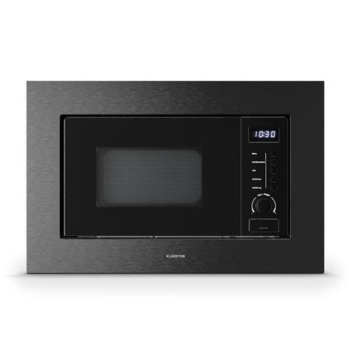 Klarstein Verosteel Micro-Ondes Encastrable avec Gril 20L 700W 8 Programmes Tactile Acier Inoxydable Noir État correct reconditionné disponible sur Fnac