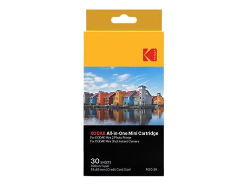 Kodak All-In-One Cartridge MSC-30 - Couleur (cyan, magenta, jaune) - kit rubans d'impression / étiquettes - pour Kodak C210, MiniShot; Photo Printer Mini 2 État correct Kodak reconditionné disponible sur Fnac