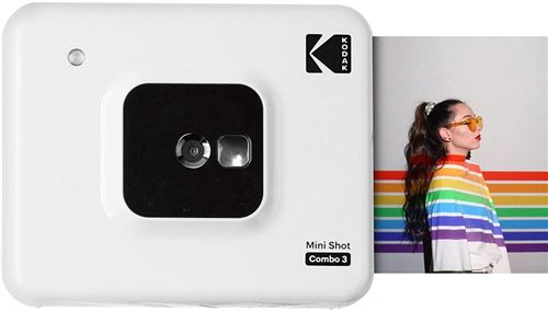 KODAK Mini Shot Combo 2 C300 - Appareil Photo Instantane (Photo Carre 7,6 x 7,6 cm - 3 x 3'', Écran LCD 1,7'', Bluetooth, Batterie Lithium, Sublimation Thermique 4Pass, 8 photos incluses) Blanc État correct N/A reconditionné disponible sur Fnac