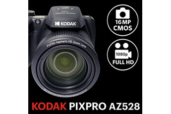 Kodak PIXPRO Astro Zoom AZ528 - Appareil photo numérique - compact - 16.35 MP - 1080p / 30 pi/s - 52x zoom optique - Wi-Fi - noir Bon état N/A reconditionné disponible sur Darty