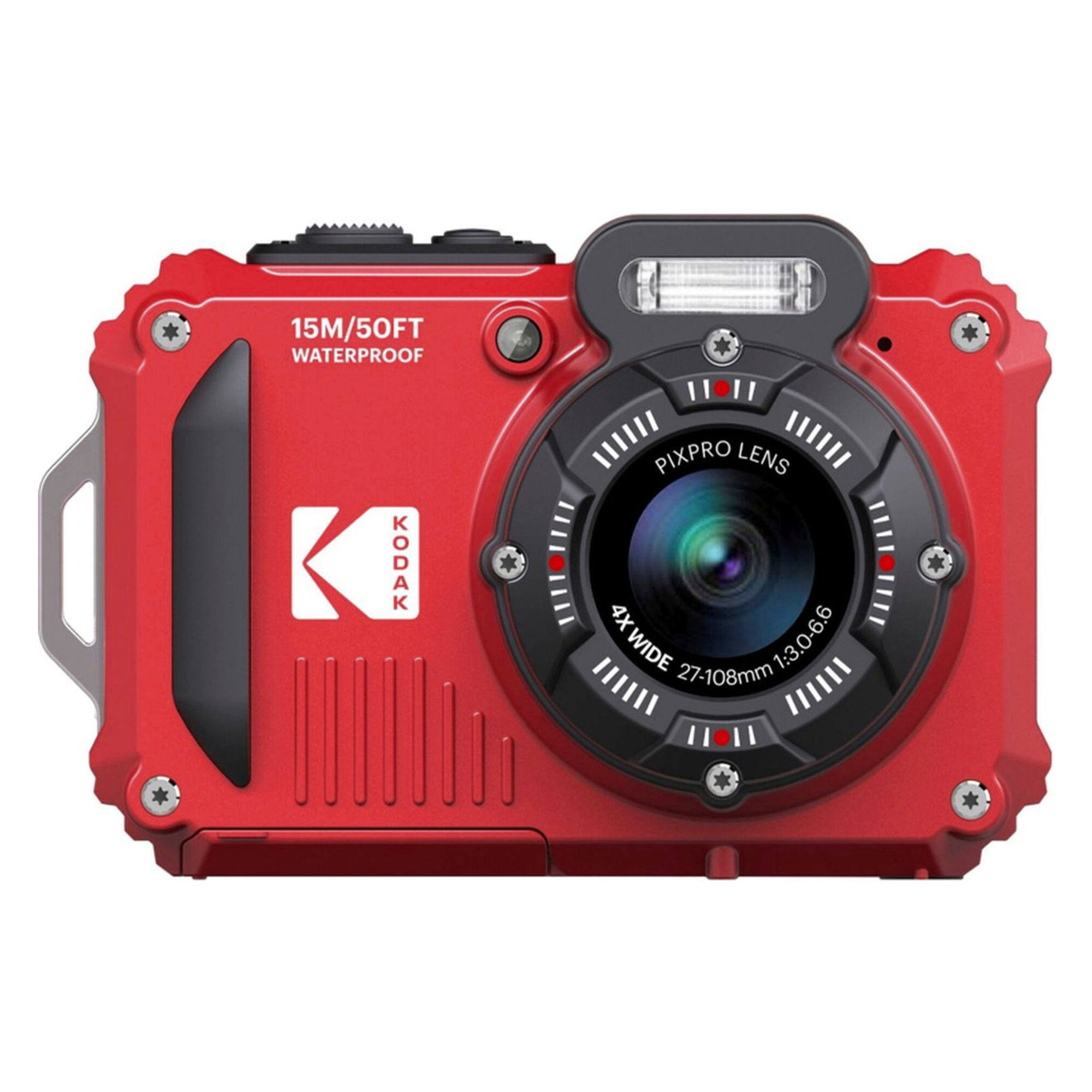 Kodak PIXPRO WPZ2 1/2.3 Appareil-photo compact 16,76 MP BSI CMOS 4608 x 3456 pixels Rouge - Excellent état Parfait état Kodak reconditionné disponible sur Pixmania