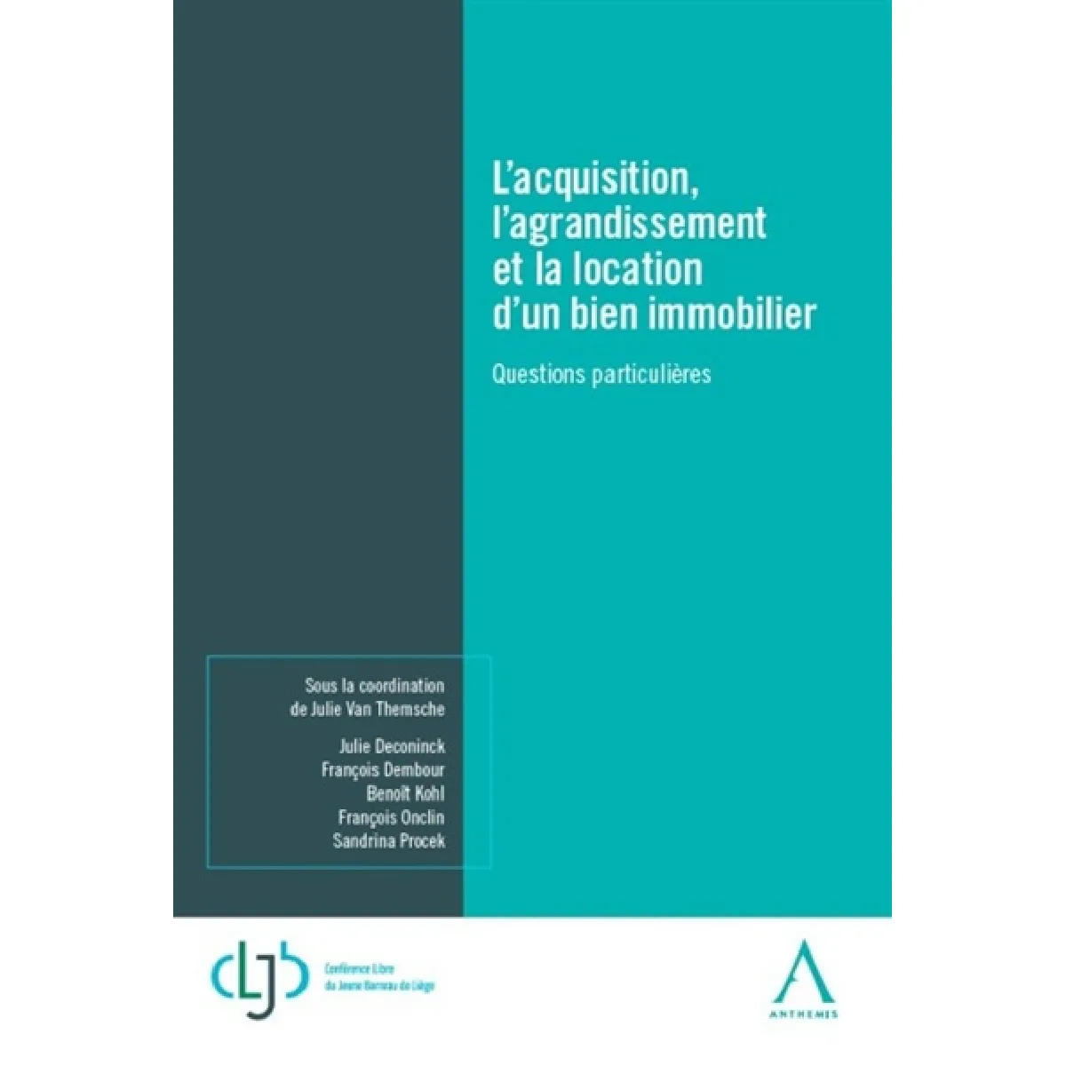 Acheter L'acquisition, l'agrandissement et la location d'un bien immobilier : questions particulières État correct - 17,02 € L'acquisition, l'agrandissement et la location d'un bien immobilier : questions particulières État correct N/A (Il ne s'agit pas d'une marque reconditionné disponible sur Rue du Commerce Seconde Vie