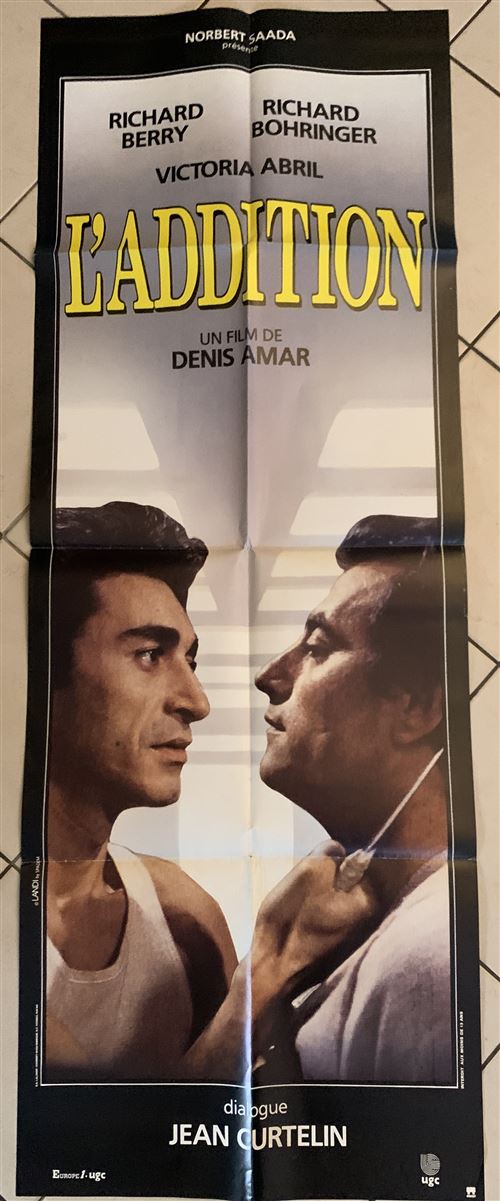 L'Addition - Richard Berry, Victoria Abril - 60x160cm - Affiche de cinéma originale pliée État correct reconditionné disponible sur Fnac
