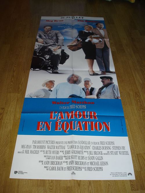 L'amour En Équation - AFFICHE CINEMA ORIGINALE État correct N/A reconditionné disponible sur Fnac