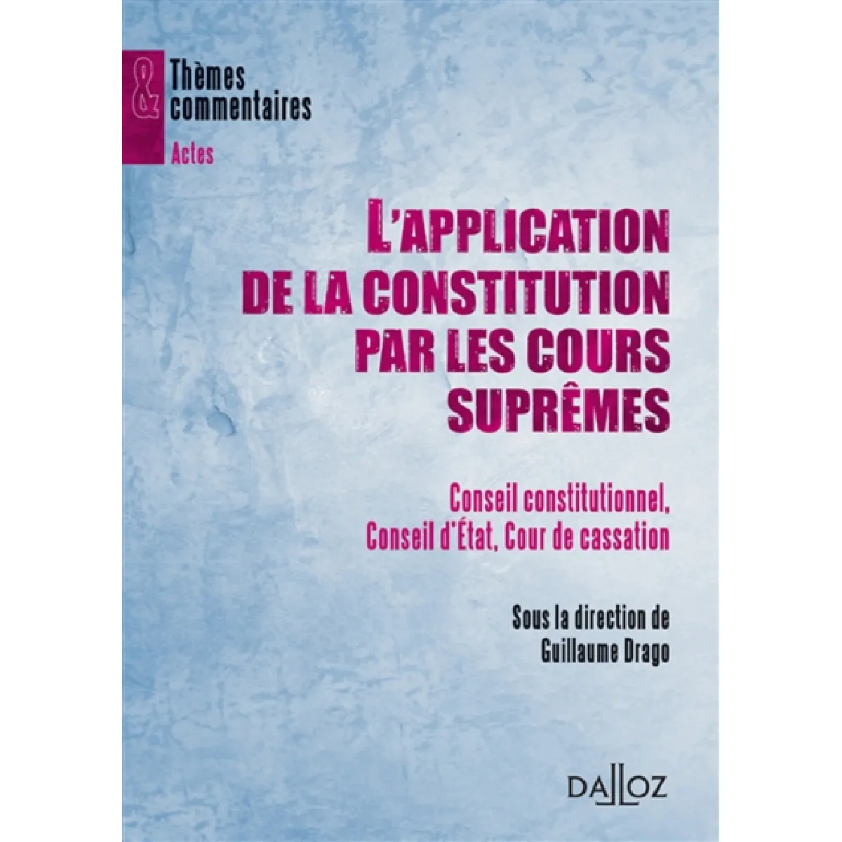 L'application de la Constitution par les Cours suprêmes : Conseil constitutionnel, Conseil d'Etat, Cour de cassation État correct - 20,96 € L'application de la Constitution par les Cours suprêmes : Conseil constitutionnel, Conseil d'Etat, Cour de cassation État correct N/A (Il ne s'agit pas d'une marque reconditionné disponible sur Rue du Commerce Seconde Vie