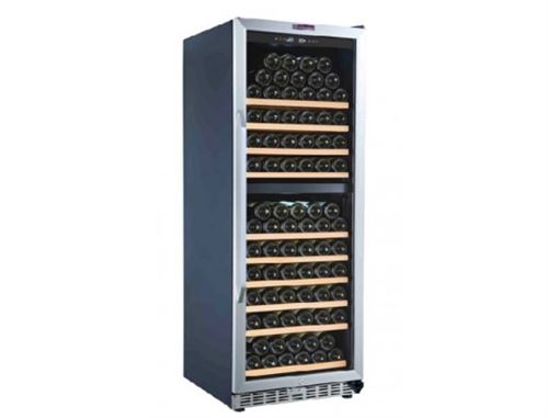 La Sommelière Prestige MZ135DZ - Cave à vin - largeur : 59.5 cm - profondeur : 68 cm - hauteur : 162.5 cm - 387 litres - classe G - noir/inox État correct La Sommelière reconditionné disponible sur Fnac | Dero
