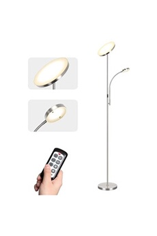 Lampadaire sur Pied Salon, Lampadaire LED Dimmable en continu, Lampadaire Télécommande avec Lampe de Lecture Réglable, 3 Températures de Couleur, Bon état N/A reconditionné disponible sur Darty