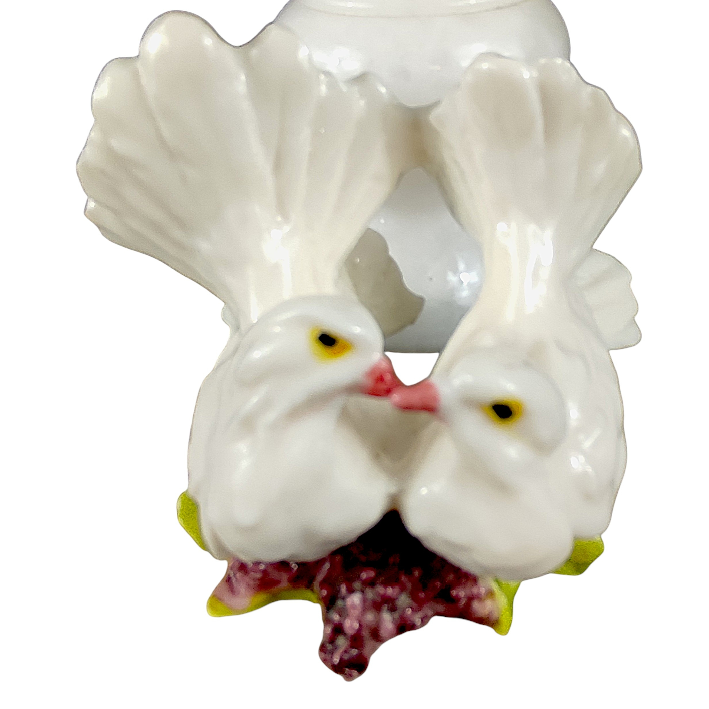 Voir photo 11 de Lampe à poser vintage en albâtre véritable - Décor "Romance de colombes". Lampe à poser vintage en albâtre véritable - Décor "Romance de colombes". Bon état reconditionné photo 11