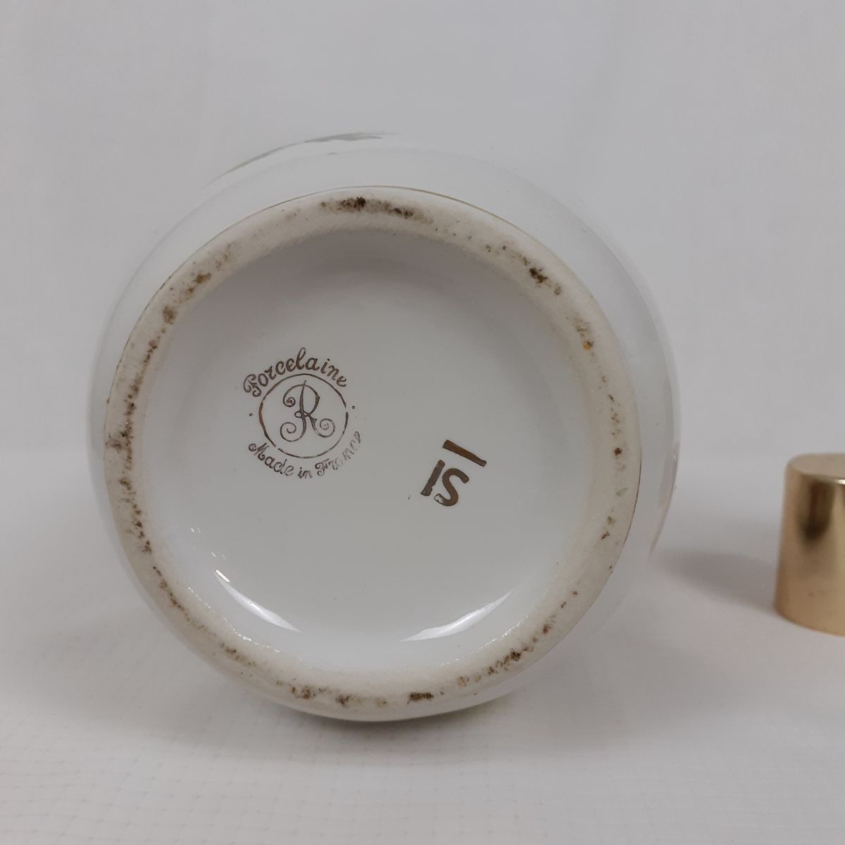 Voir photo 2 de Lampe Berger - Porcelaine Revol - Modèle Diligence - Mid Century Lampe Berger - Porcelaine Revol - Modèle Diligence - Mid Century Très bon état reconditionné photo 2