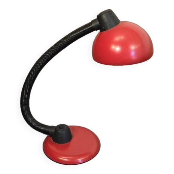 Lampe de bureau design rouge pour Hustadt, par Klaus Hempel. Années 70 Bon état reconditionné disponible sur Selency